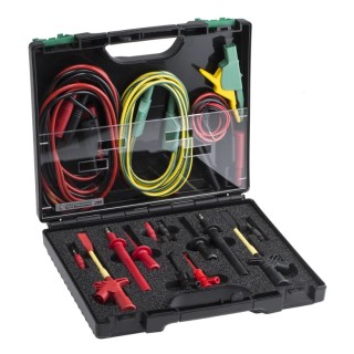 Hirschmann Test & Measurement Test Lead Kit with (2) Moulded Plug Adapters, (2) Safety Test Probes, Crocodile 932792001