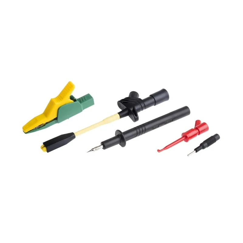 Hirschmann Test & Measurement Test Lead Kit with (2) Moulded Plug Adapters, (2) Safety Test Probes, Crocodile 932792001