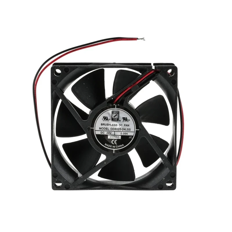 RS PRO Axial Fan 24V dc 26 cfm 490 mW 50 mA Max IP44 80 mm Square Frame Sleeve Bearing 787-4016