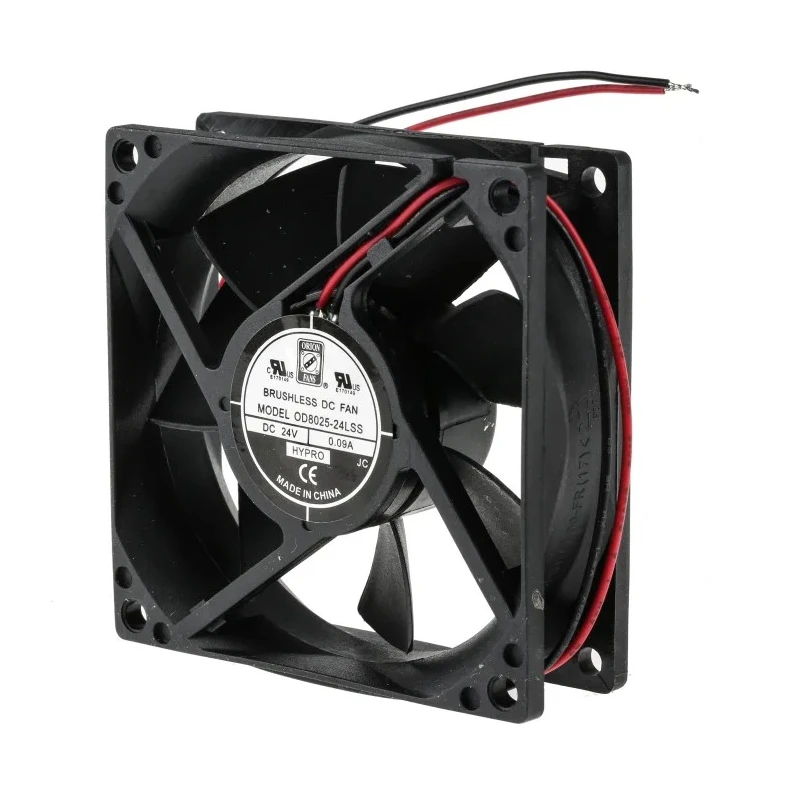 RS PRO Axial Fan 24V dc 26 cfm 490 mW 50 mA Max IP44 80 mm Square Frame Sleeve Bearing 787-4016
