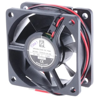 RS PRO 24V DC Axial Fan, 22.1 m³/h Air Flow, 1 W, 60 mA Max, IP44, 60 mm x 60 mm x 25 mm, Sleeve Bearing, Model IP44