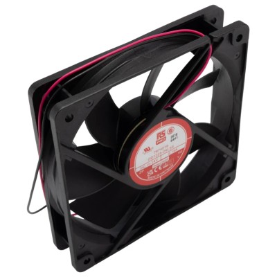 RS PRO Axial Fan 24V DC 3 W 140 mA Max Air Flow 121 m³/h IP44 120 mm Square Frame IP44