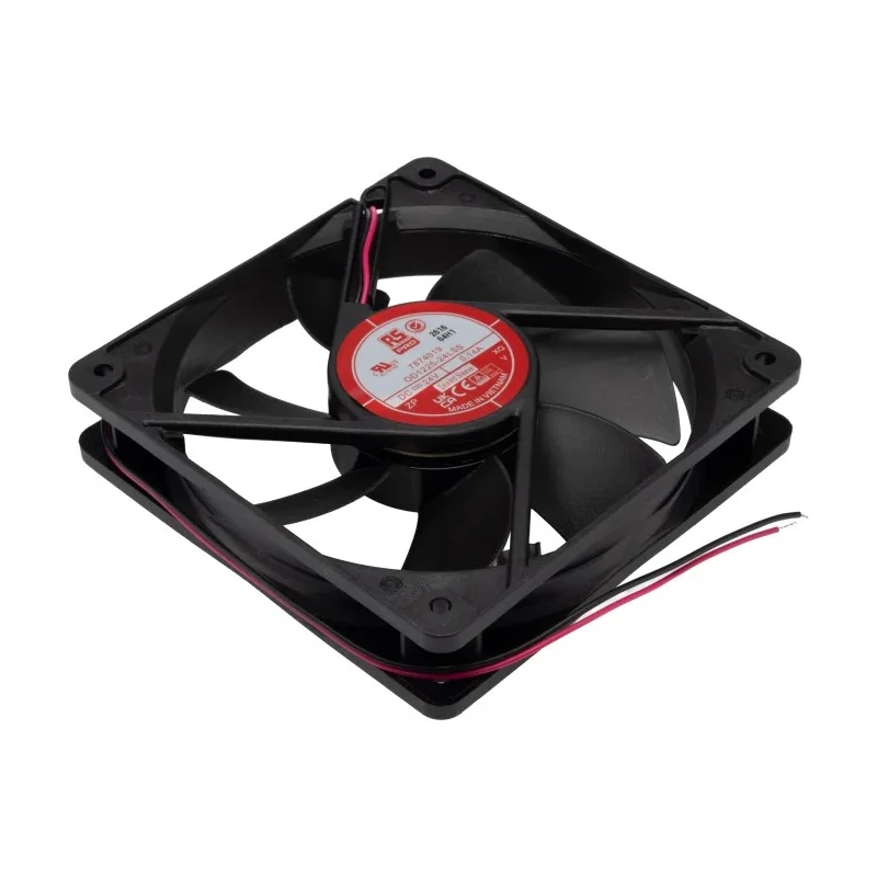 RS PRO Axial Fan 24V DC 3 W 140 mA Max Air Flow 121 m³/h IP44 120 mm Square Frame IP44