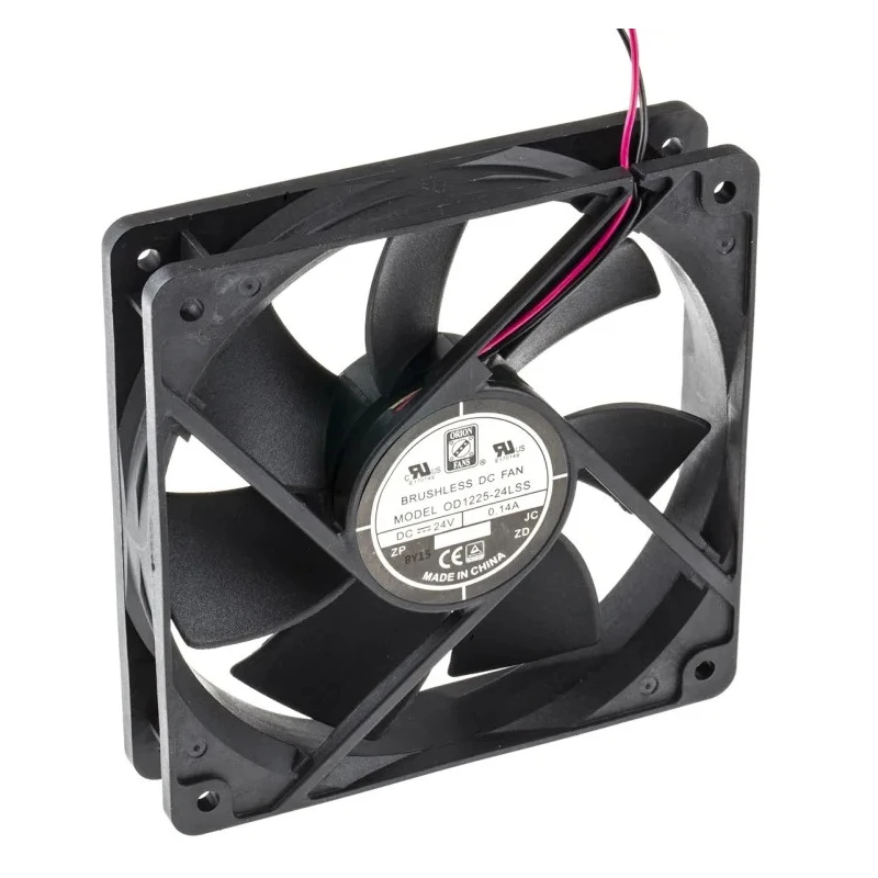 RS PRO Axial Fan 24V DC 3 W 140 mA Max Air Flow 121 m³/h IP44 120 mm Square Frame IP44