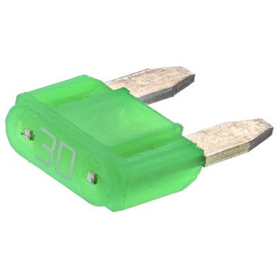 Littelfuse Mini Green Car Fuse 30A 32V DC Fast Acting Polyamide 66 Body 0297030.WXNV
