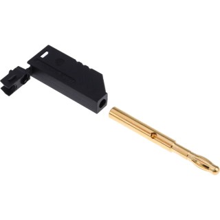 Hirschmann Test & Measurement Black Male Banana Plug 4 mm Connector Screw Termination 30 V ac 60 V dc 24A Gold 934100700