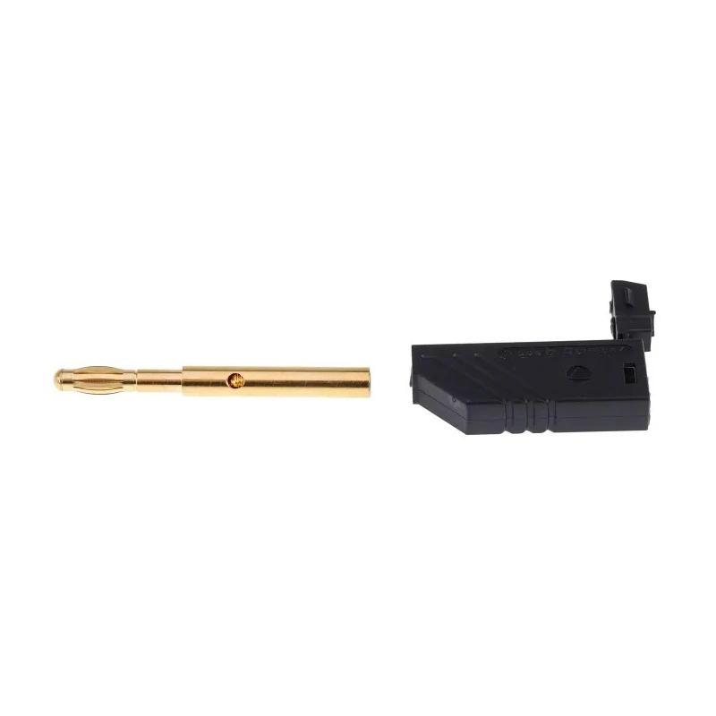 Hirschmann Test & Measurement Black Male Banana Plug 4 mm Connector Screw Termination 30 V ac 60 V dc 24A Gold 934100700