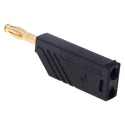 Hirschmann Test & Measurement Black Male Banana Plug 4 mm Connector Screw Termination 30 V ac 60 V dc 24A Gold 934100700