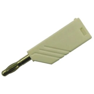 Hirschmann Test & Measurement White Male Banana Plug 4 mm Connector Screw Termination 60V dc 24A Nickel Plating 934100107
