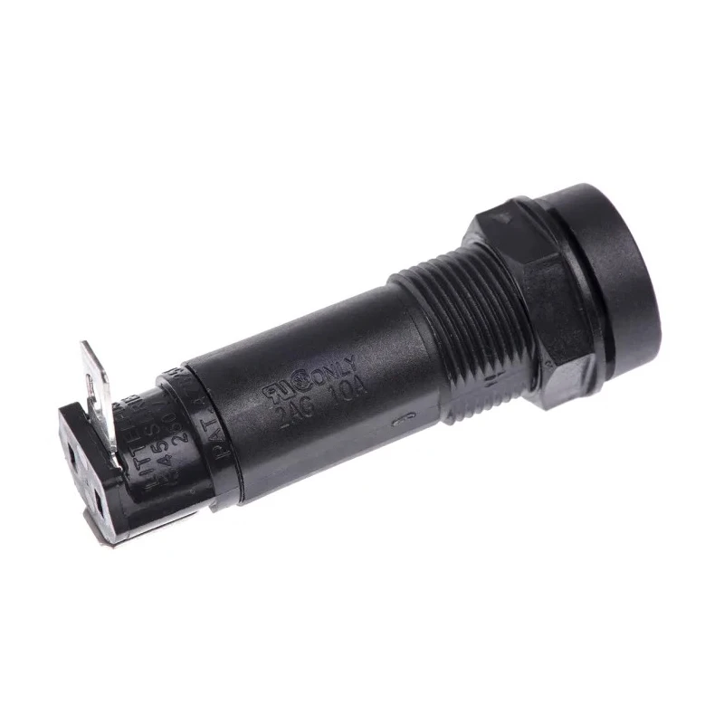 Littelfuse 10A Panel Mount Fuse Holder, 1 Pole, Compatible with 5 x 20 mm Fuse, 250V AC, Series 345 03455LS1H