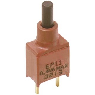C & K EP Series Miniature Momentary Push Button Switch PCB Mount, 13 mm Cutout, SPST, IP40, 20 V dc/ac EP11SD1CBE