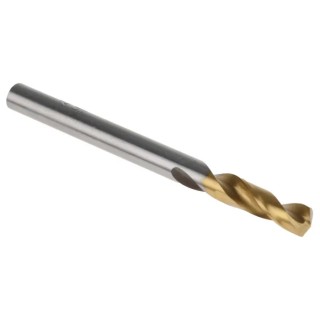 RS PRO HSS G Twist Stub Drill Bit 4.5mm Shank, 58mm Overall Length, Titanium Nitride Finish, 5 Pieces 787-7270