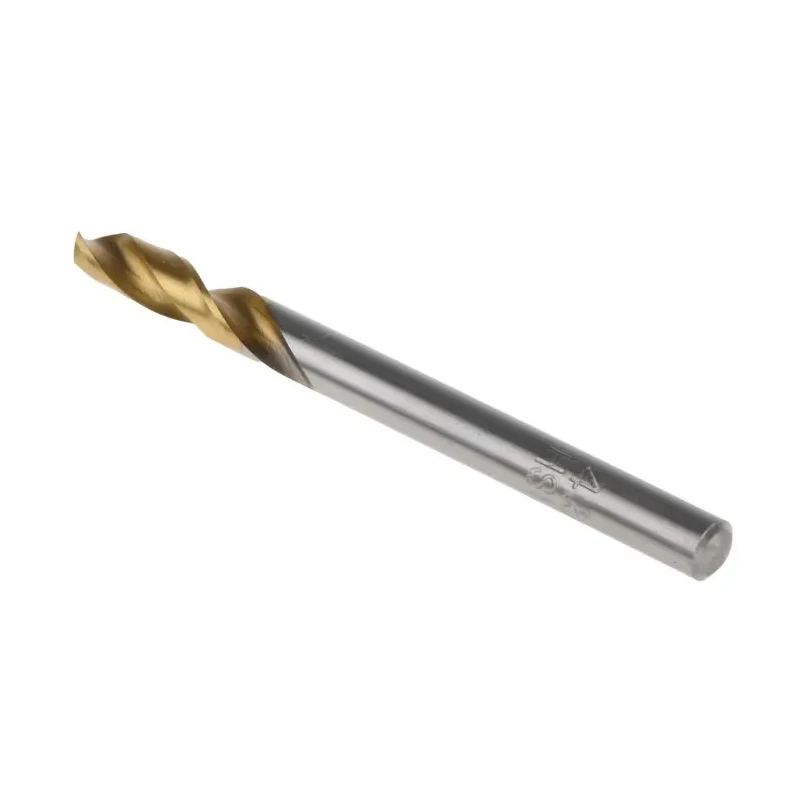RS PRO HSS G Twist Stub Drill Bit 4.5mm Shank, 58mm Overall Length, Titanium Nitride Finish, 5 Pieces 787-7270