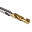 RS PRO HSS G Twist Stub Drill Bit 4.5mm Shank, 58mm Overall Length, Titanium Nitride Finish, 5 Pieces 787-7270