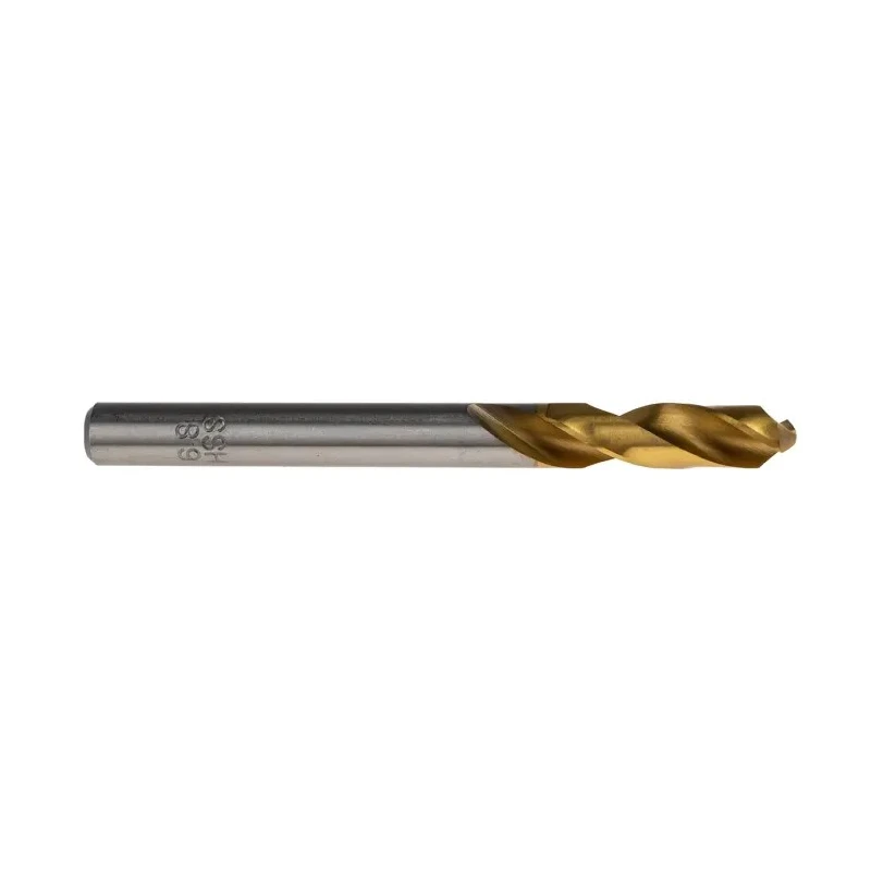 RS PRO High Speed Steel (HSS) Titanium Nitride Coated Twist Stub Drill Bit 74mm Overall Length, 6.8mm Shank, 135° 787-7298