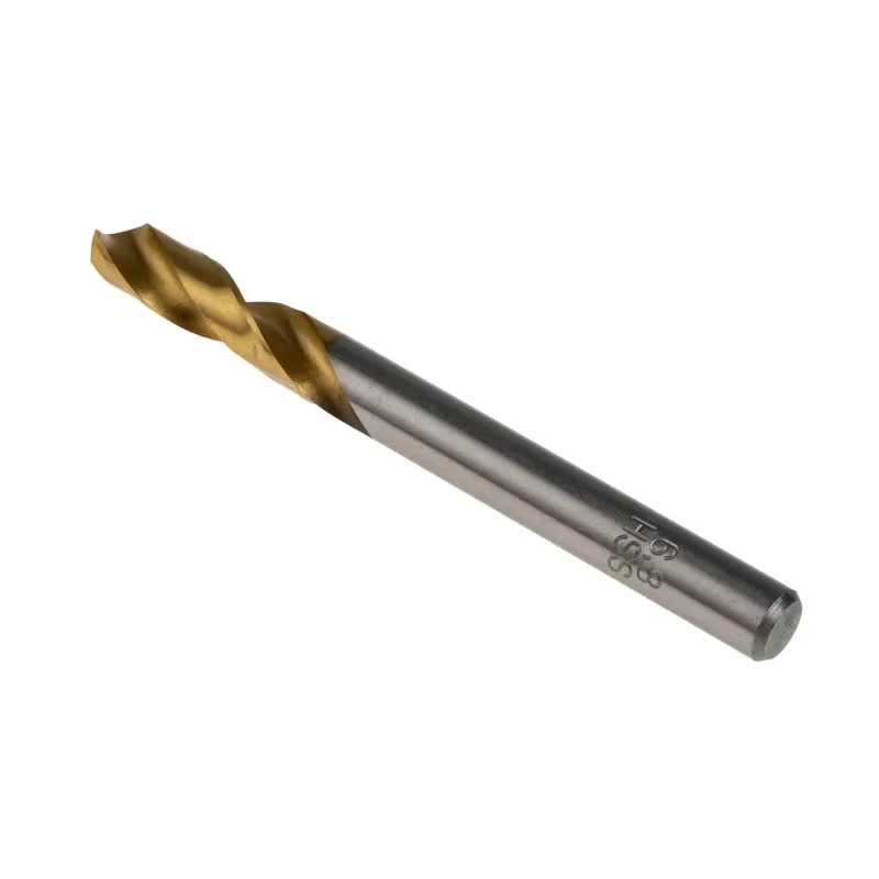 RS PRO High Speed Steel (HSS) Titanium Nitride Coated Twist Stub Drill Bit 74mm Overall Length, 6.8mm Shank, 135° 787-7298