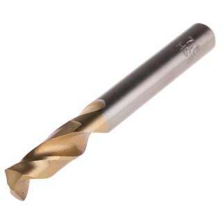 RS PRO HSS G Twist Stub Drill Bit 74mm Overall Length, 7.5mm Shank, Titanium Nitride Finish, 5 Pieces 787-7302