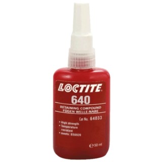 Loctite Green High Strength Retaining Compound Liquid Bottle 50 ml, Urethane Methacrylate, 175°C Max, -55°C Min 640