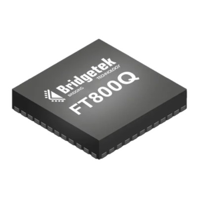 Bridgetek Graphics Controller 48 MHz 512 x 512 Pixels 48-Pin QFN FT800Q-R