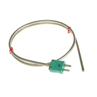 RS PRO Type K Mineral Insulated Thermocouple Probe 6 mm Diameter, 1 m Length, Stainless Steel Sheath, 1100 °C Max 787-7800