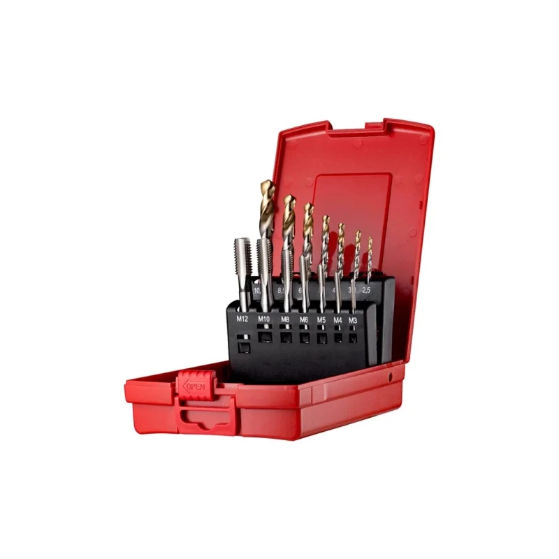 Dormer Tap & Drill Set, M12 Thread, Metric Standard, Hand Tap, High Speed Steel, DIN ISO L115101