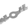 TE Connectivity Uninsulated Ring Terminal, M5 Stud Size, 12 AWG to 10 AWG Wire Size, Brass with Tin Plating 41124