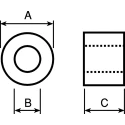 Wurth Elektronik Ferrite Ring Toroid Core 3.7 mm Height 5 mm Inside Diameter For EMI Suppression 74270161