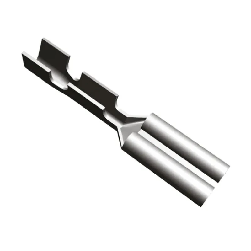 TE Connectivity FASTON .110 Black Uninsulated Female Spade Connector, Crimp, 2.79 x 0.51 mm Tab Size, 24 AWG to 22 42067-1