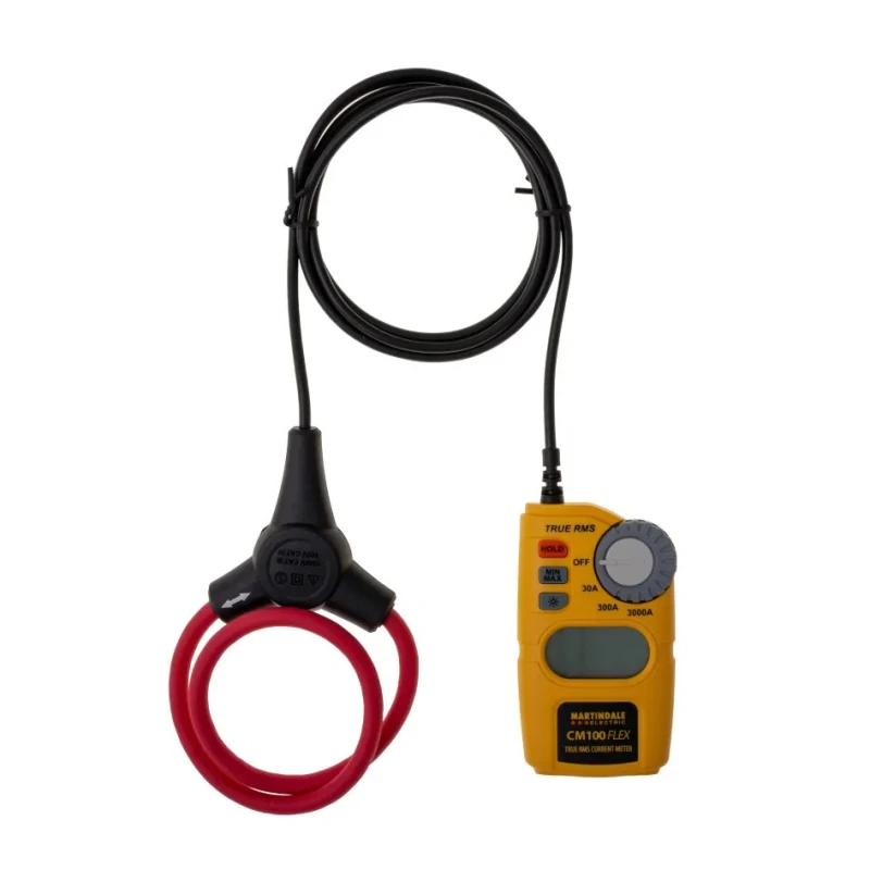 Martindale Flexible True RMS AC Clamp Meter 3000A ac, CAT IV CAT III Safety CM100