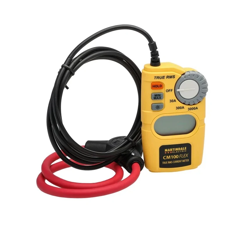 Martindale Flexible True RMS AC Clamp Meter 3000A ac, CAT IV CAT III Safety CM100