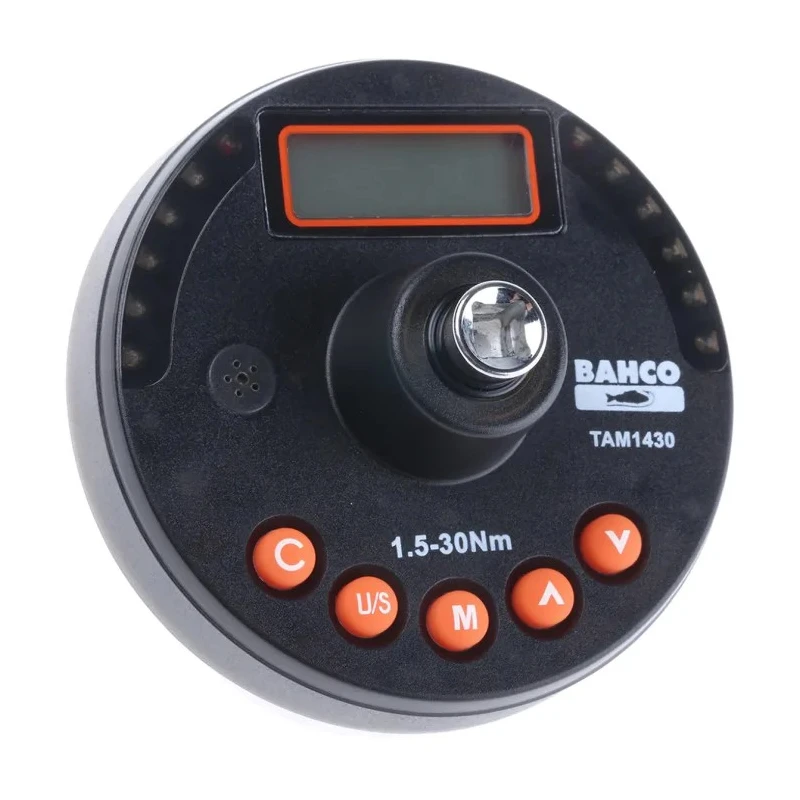 Bahco Digital Torque Tester Handheld Instrument Square 1/4 Drive ±4% Accuracy 1.5Nm to 30Nm Range TAM1430