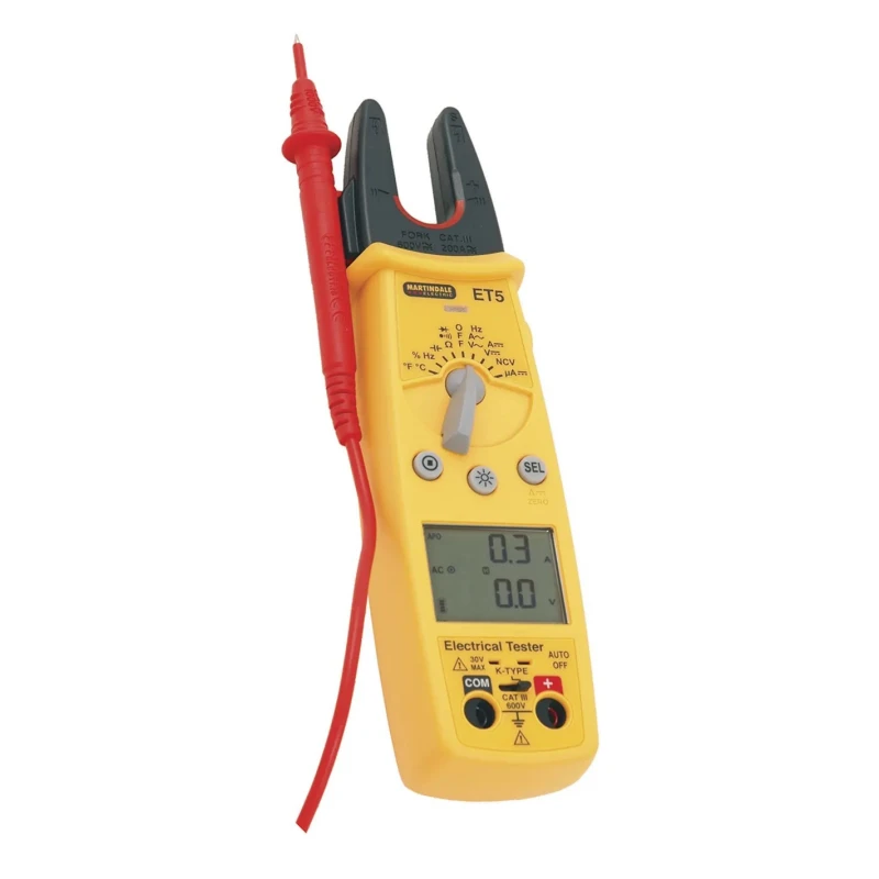 Martindale Multifunction Tester Electrical Test Measurement 0.1mV to 600V AC/DC Voltage 0.1A to 200A AC/DC Current 600V ET5
