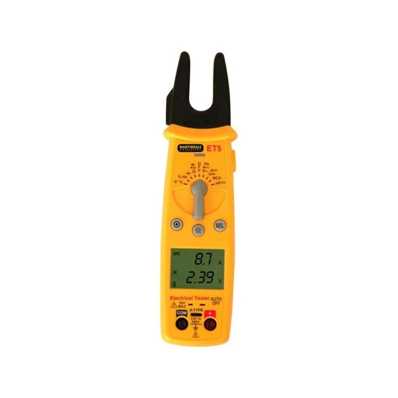 Martindale Multifunction Tester Electrical Test Measurement 0.1mV to 600V AC/DC Voltage 0.1A to 200A AC/DC Current 600V ET5