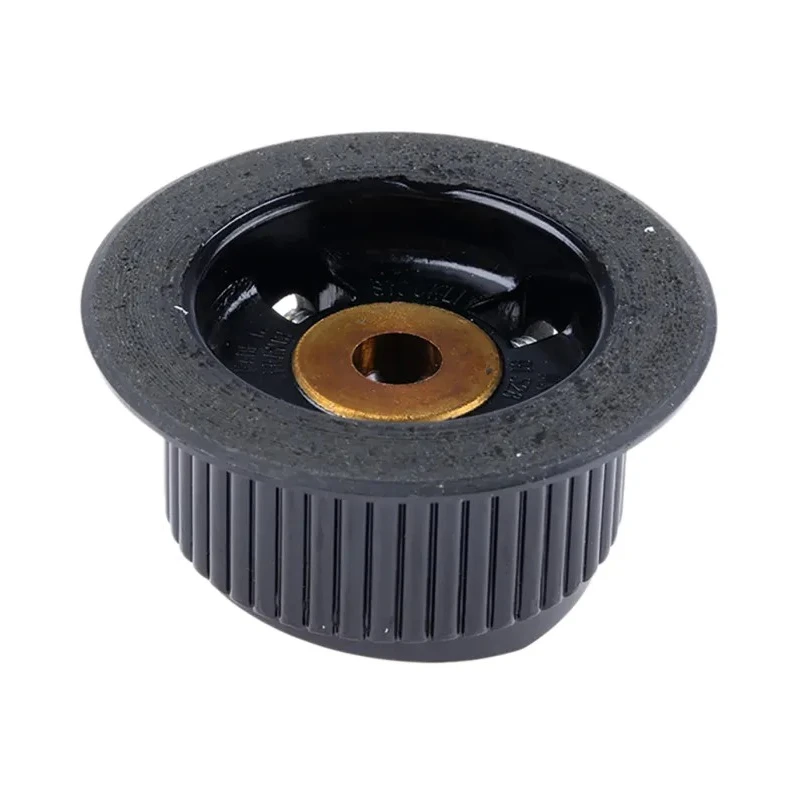 Vishay 43 mm Knob Diameter Black Rheostat Knob for 6 mm Shaft Cylindrical with Skirt ACCRFBOUTON29JF