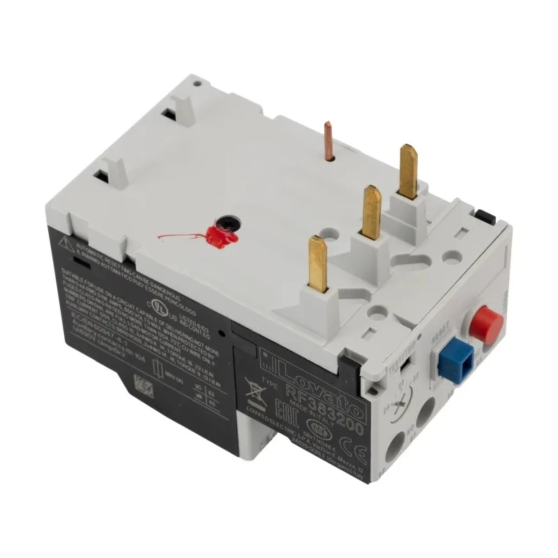 Lovato Electric Thermal Overload Relay 24-32A Adjustable Current Range, 32A Contact Rating, 690V AC, 3-Pole RF38