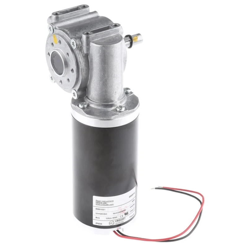Crouzet Brushed Geared DC Geared Motor 209 W 24V DC 10 Nm Torque 686 RPM 9.99 mm Shaft Diameter 89891001