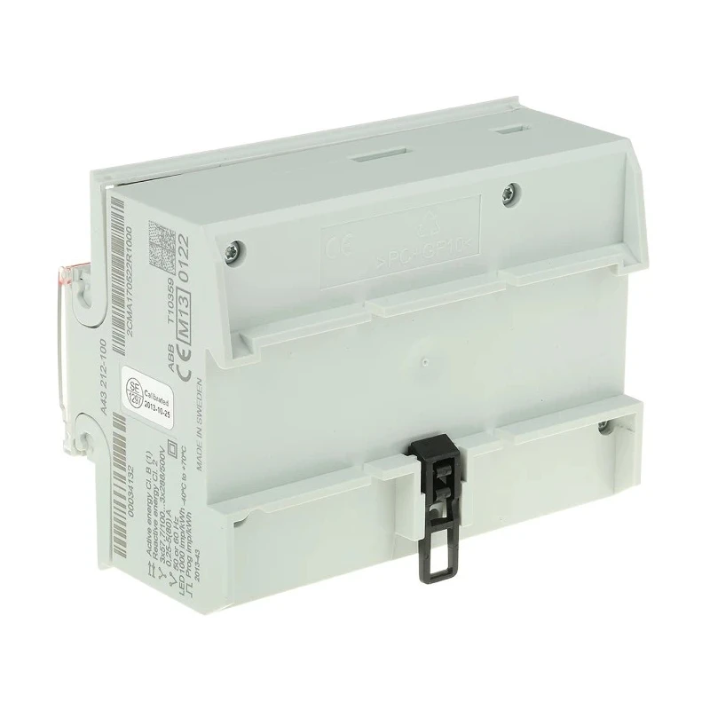 ABB 3 Phase Direct Connected LCD Energy Meter 80A Current Rating DIN Rail Mounting A43 Series 2CMA170522R1000 A43 212-100