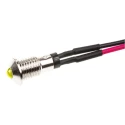 Marl Yellow Panel Mount Indicator, 2.8V, 30mA, Lead Wire Termination, Prominent Bezel 570-311-04-40