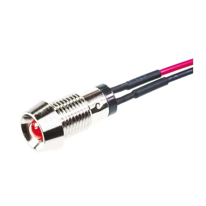 Marl LED Red Panel Mount Indicator 8 mm 2.8V Lead Pin Termination 573-502-04-40