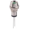 Marl Green LED Panel Mount Indicator 8 mm Nickel Plated Brass, Lead Pin Termination 2.8V 573-514-04