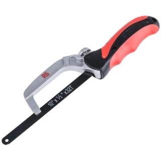 RS PRO 10 in Close Quarters Hacksaw with 32 TPI High Speed Steel Blade Rubber Handle 789-4587