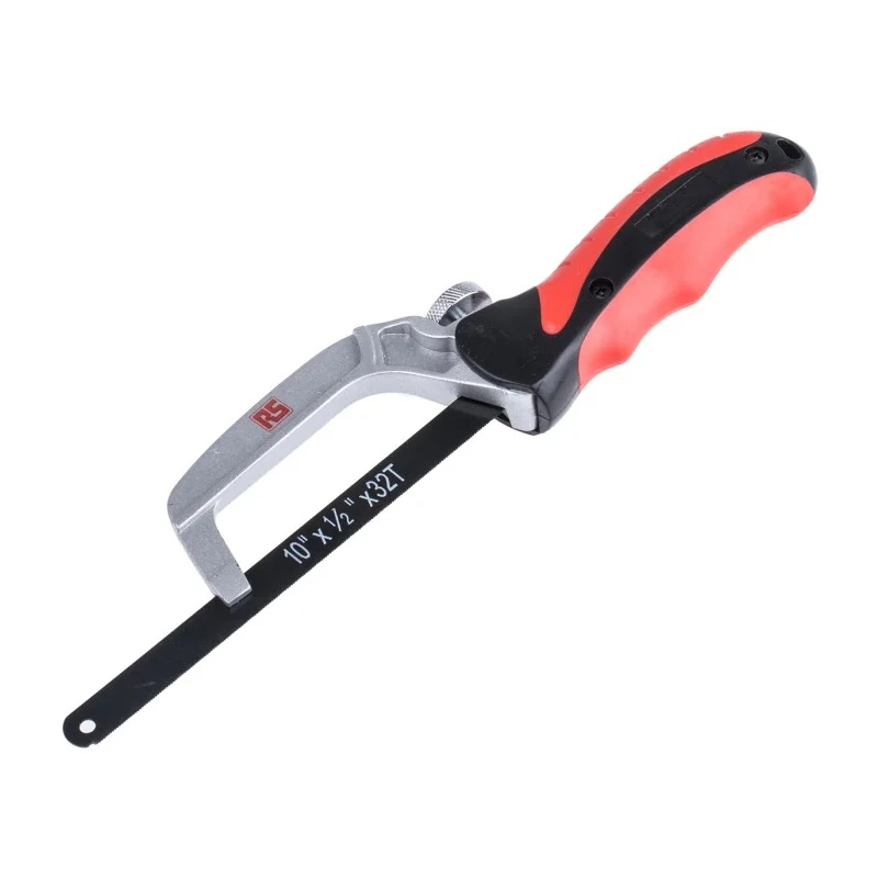 RS PRO 10 in Close Quarters Hacksaw with 32 TPI High Speed Steel Blade Rubber Handle 789-4587
