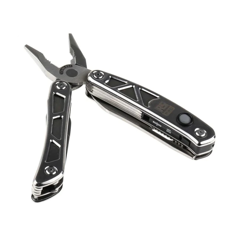 RS PRO Multitool Knife Stainless Steel Handle 130 mm Closed Length 29 g 789-4625
