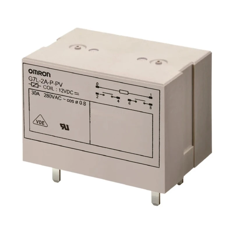 Omron Power Relay PCB Mounting 24V DC Coil 30A Switching Current DPST G7L-2A-P-PV DC24