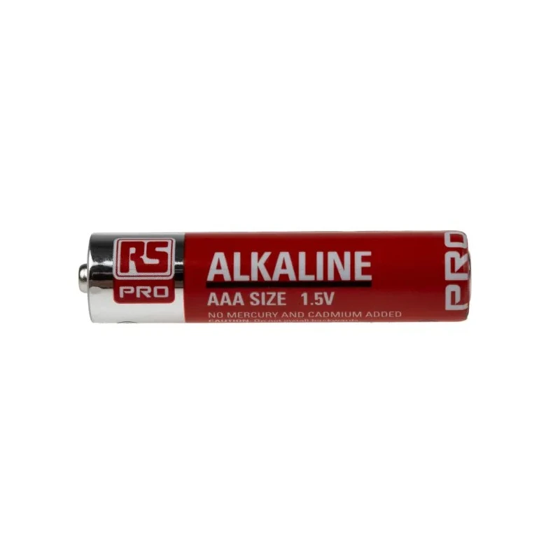 RS PRO Alkaline AAA Battery 1.5 V Non-Rechargeable Long Life 2.4Ah Capacity Pack of 100 789-2821