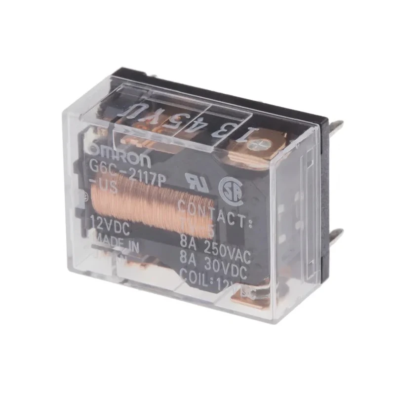 Omron PCB Power Relay 12V DC Coil 8A Switching Current SPDT G6C-2117P-US DC12