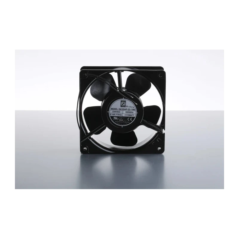 RS PRO AC Dual Bearing Axial Fan 230V AC, 15 W, 186.9 m³/h, IP44, 119.5 mm Frame Size, Sleeve Bearing IP44