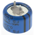 KEMET 0.22 F Electric Double Layer Supercapacitor, Through Hole Mount, 5.5V DC, Radial Terminal, FS0H224ZF