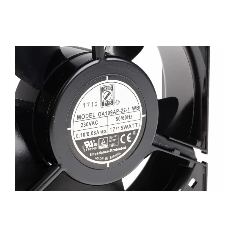 RS PRO Industrial AC Dual Ball Bearing Axial Fan 230V AC, 15 W, 186.9 m³/h Air Flow, IP44, 119.5 mm x 119.5 mm x 38.5 mm IP44