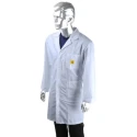 RS PRO White Unisex Reusable Lab Coat 2XL Button Closure, 990mm Length, ESD Safe 789-8093